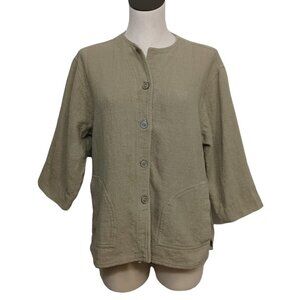 Sangam Lagenlook Shirt Womens Small Jacket Top Cotton‎ Button